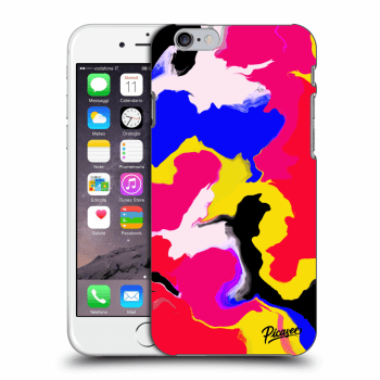Picasee silikonski črni ovitek za Apple iPhone 6/6S - Watercolor