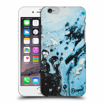 Picasee silikonski črni ovitek za Apple iPhone 6/6S - Organic blue