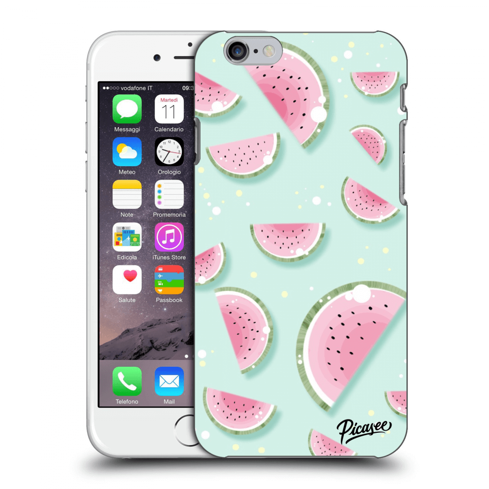 Picasee silikonski črni ovitek za Apple iPhone 6/6S - Watermelon 2