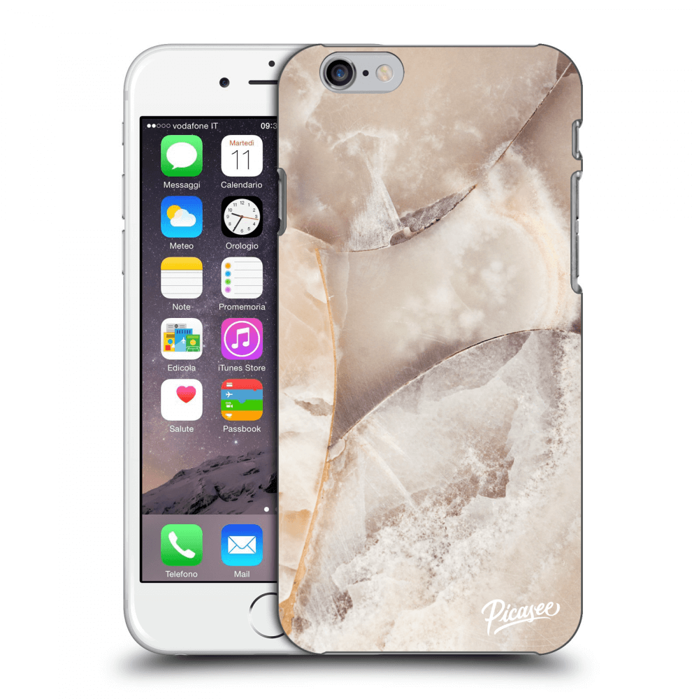 Picasee silikonski prozorni ovitek za Apple iPhone 6/6S - Cream marble