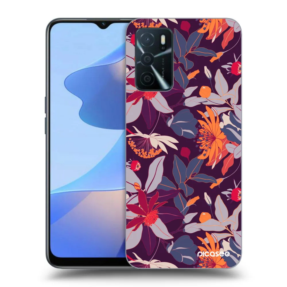 Picasee ULTIMATE CASE za OPPO A16s - Purple Leaf