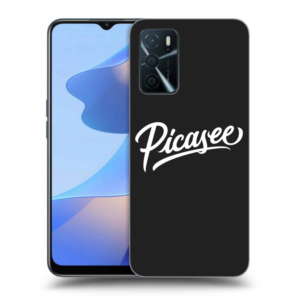 Picasee silikonski črni ovitek za OPPO A16s - Picasee - old logo - white