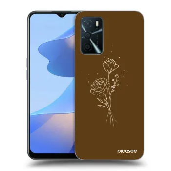 Ovitek za OPPO A16s - Brown flowers