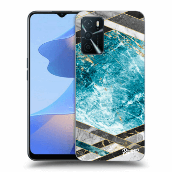 Ovitek za OPPO A16s - Blue geometry