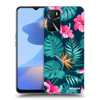 Ovitek za OPPO A16s - Pink Monstera