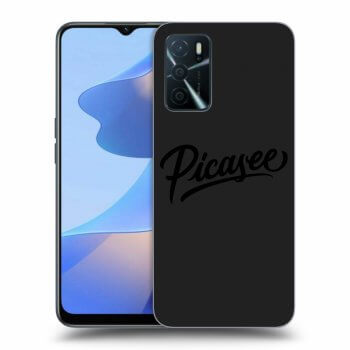 Picasee silikonski črni ovitek za OPPO A16s - Picasee - old logo - black