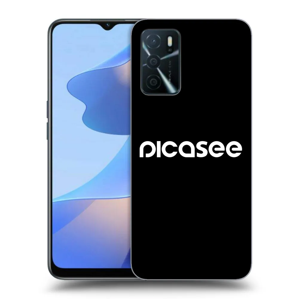 Picasee silikonski črni ovitek za OPPO A16s - Picasee - new logo - white