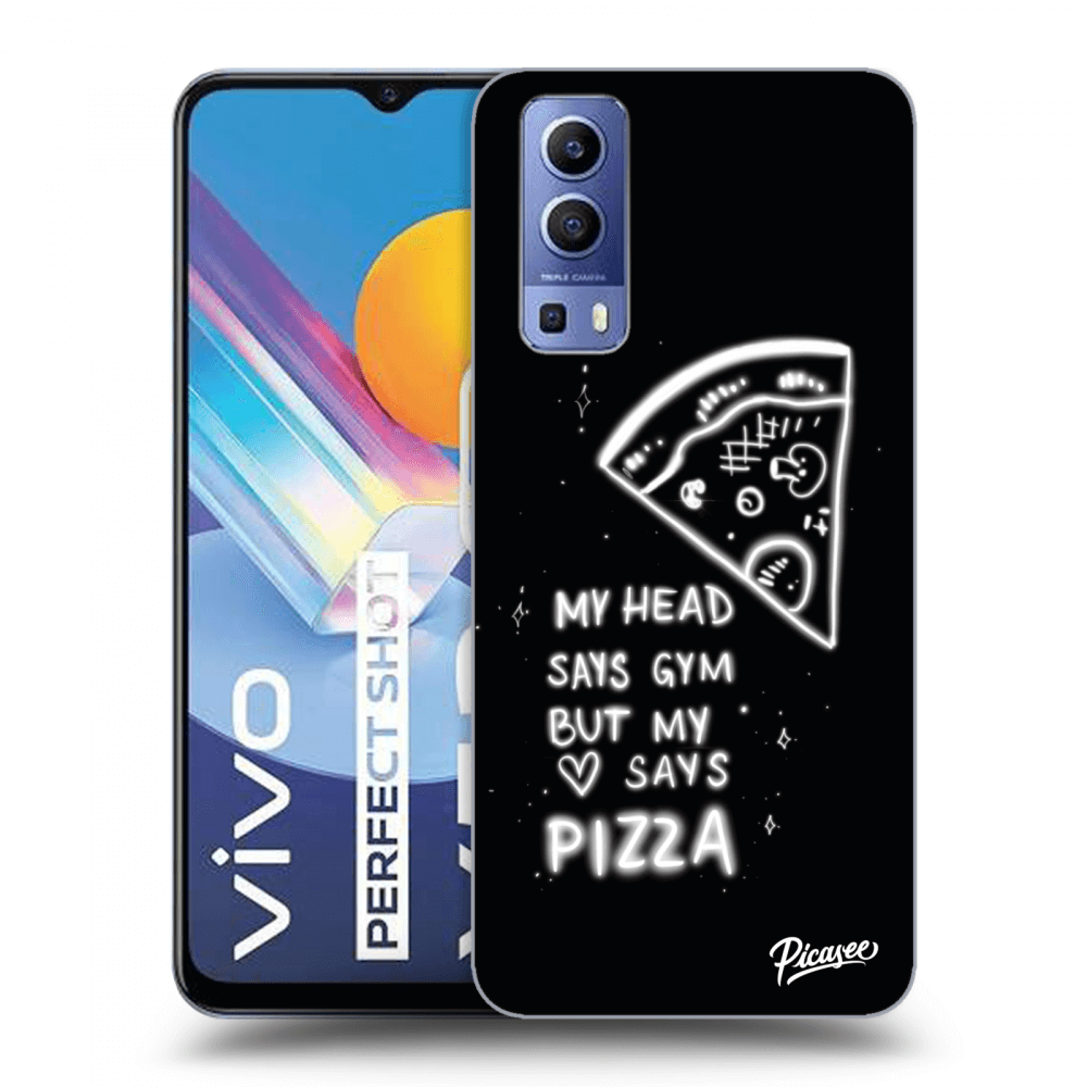 Picasee silikonski črni ovitek za Vivo Y52 5G - Pizza