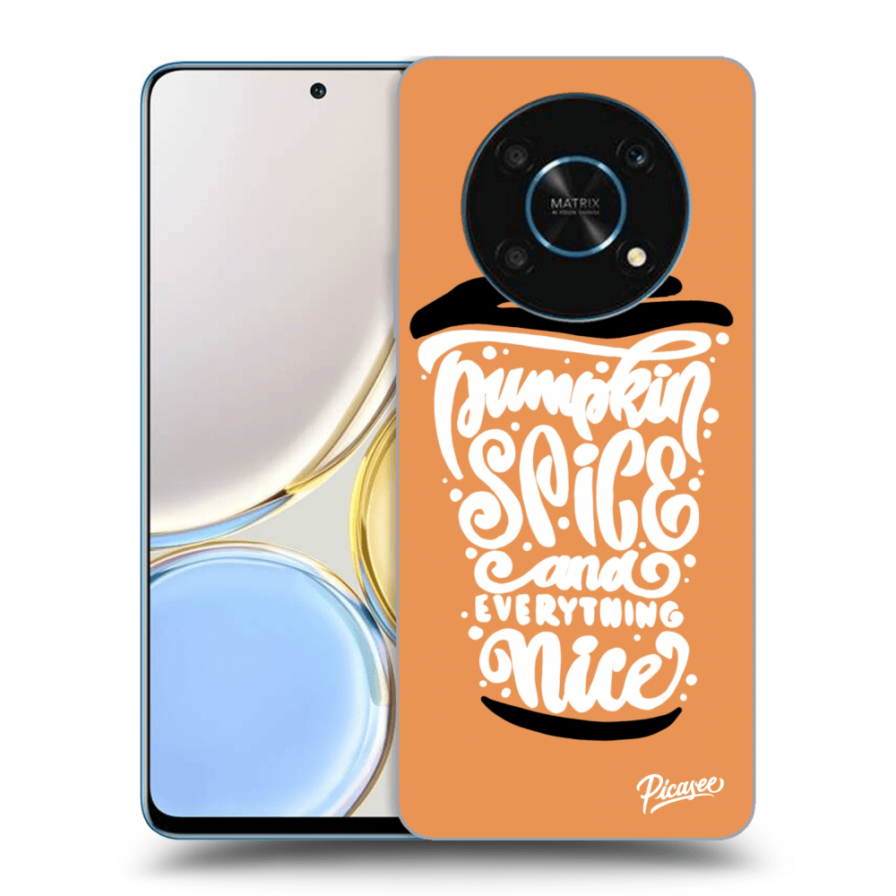 Picasee silikonski prozorni ovitek za Honor Magic4 Lite 5G - Pumpkin coffee