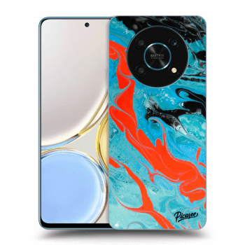 Picasee silikonski prozorni ovitek za Honor Magic4 Lite 5G - Blue Magma