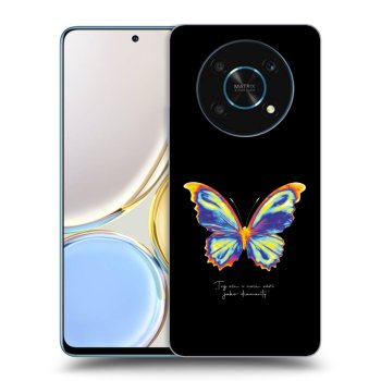 Picasee silikonski prozorni ovitek za Honor Magic4 Lite 5G - Diamanty Black