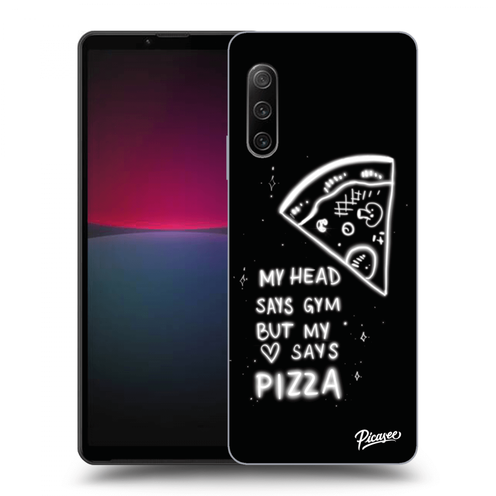 Picasee silikonski črni ovitek za Sony Xperia 10 IV 5G - Pizza