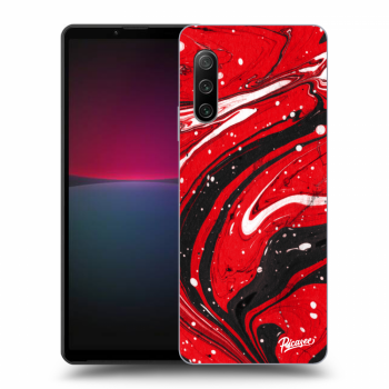 Picasee silikonski prozorni ovitek za Sony Xperia 10 IV 5G - Red black