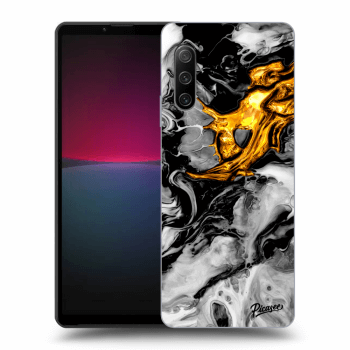 Picasee silikonski prozorni ovitek za Sony Xperia 10 IV 5G - Black Gold 2