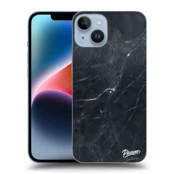 Picasee silikonski prozorni ovitek za Apple iPhone 14 - Black marble