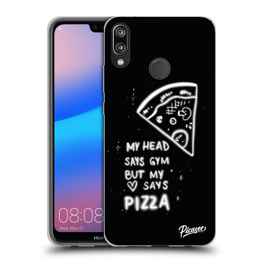 Picasee silikonski prozorni ovitek za Huawei P20 Lite - Pizza