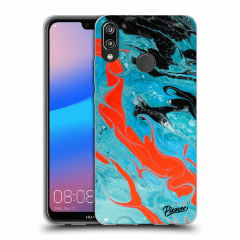 Picasee silikonski prozorni ovitek za Huawei P20 Lite - Blue Magma