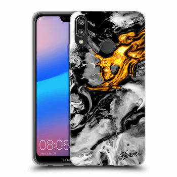 Picasee silikonski črni ovitek za Huawei P20 Lite - Black Gold 2