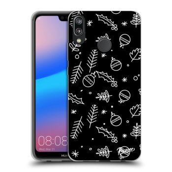 Picasee silikonski črni ovitek za Huawei P20 Lite - Mistletoe