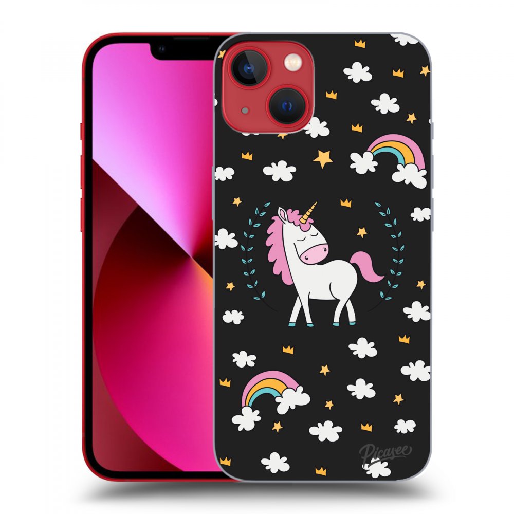 Picasee silikonski črni ovitek za Apple iPhone 14 Plus - Unicorn star heaven