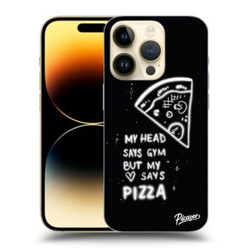 Picasee silikonski črni ovitek za Apple iPhone 14 Pro - Pizza