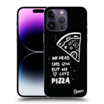 Picasee silikonski črni ovitek za Apple iPhone 14 Pro Max - Pizza