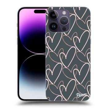 Picasee silikonski črni ovitek za Apple iPhone 14 Pro Max - Lots of love
