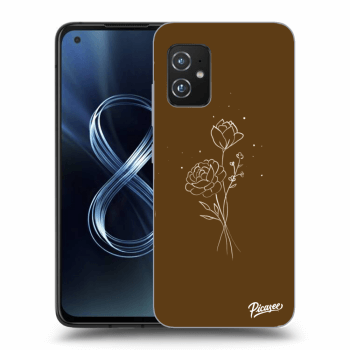 Ovitek za Asus Zenfone 8 ZS590KS - Brown flowers