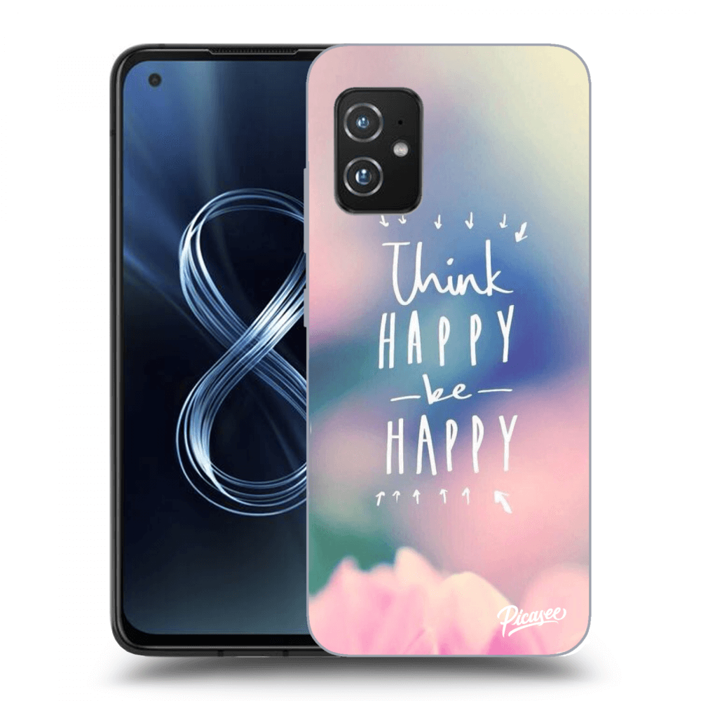 Picasee silikonski prozorni ovitek za Asus Zenfone 8 ZS590KS - Think happy be happy