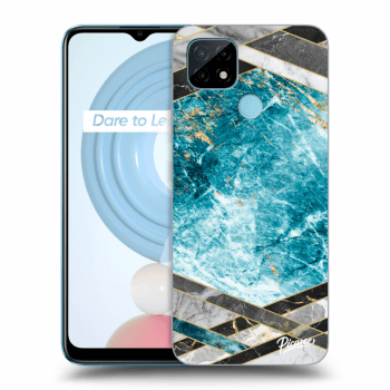 Ovitek za Realme C21Y - Blue geometry