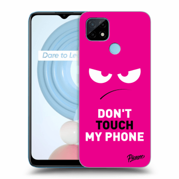 Ovitek za Realme C21Y - Angry Eyes - Pink