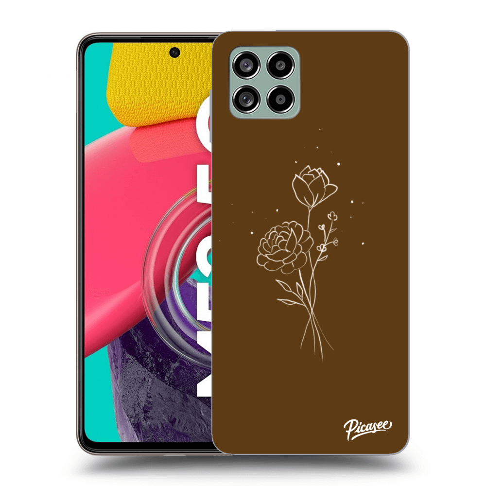 Picasee ULTIMATE CASE za Samsung Galaxy M53 5G - Brown flowers
