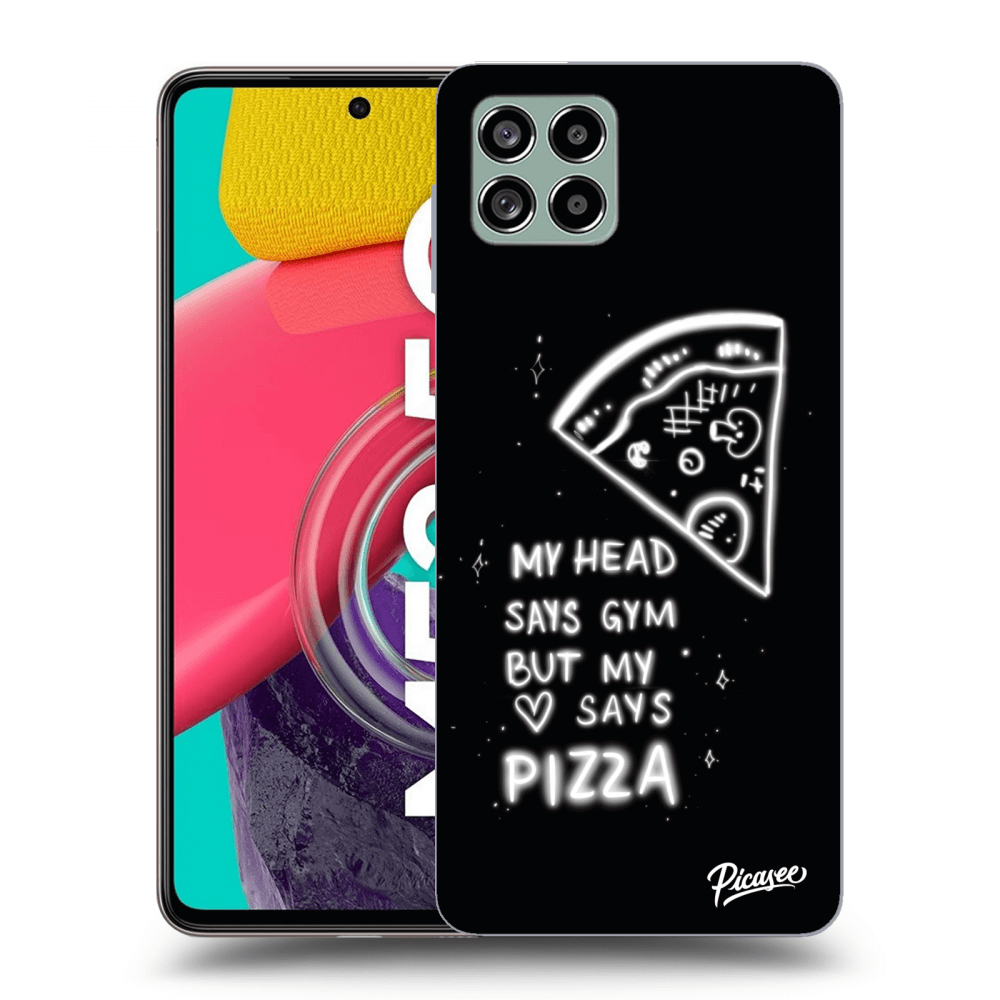 Picasee silikonski črni ovitek za Samsung Galaxy M53 5G - Pizza