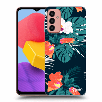 Picasee silikonski prozorni ovitek za Samsung Galaxy M13 M135F - Monstera Color