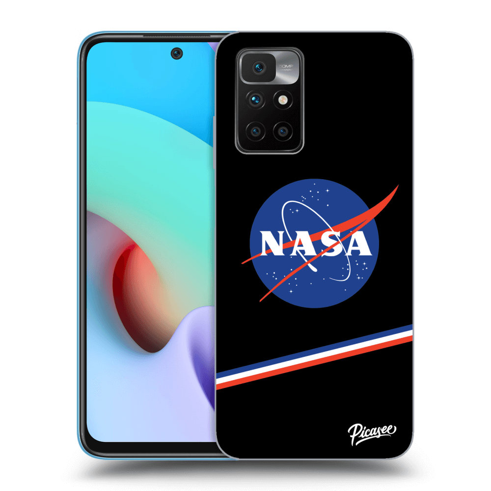 Picasee silikonski črni ovitek za Xiaomi Redmi 10 (2022) - NASA Original