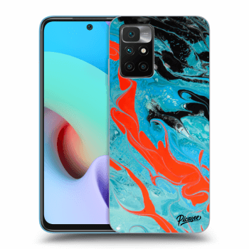 Picasee silikonski prozorni ovitek za Xiaomi Redmi 10 (2022) - Blue Magma