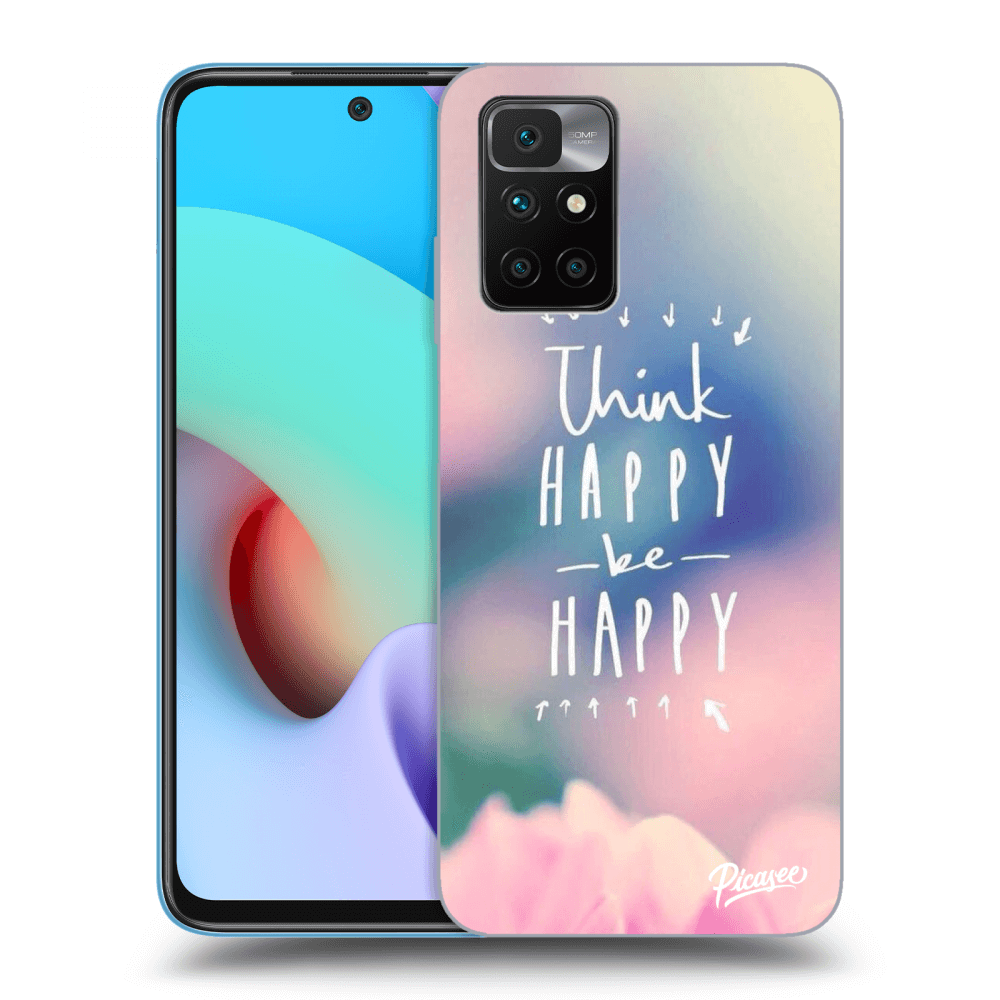 Picasee silikonski prozorni ovitek za Xiaomi Redmi 10 (2022) - Think happy be happy