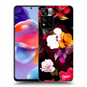 Picasee silikonski prozorni ovitek za Xiaomi Redmi Note 11 Pro+ 5G - Flowers and Berries