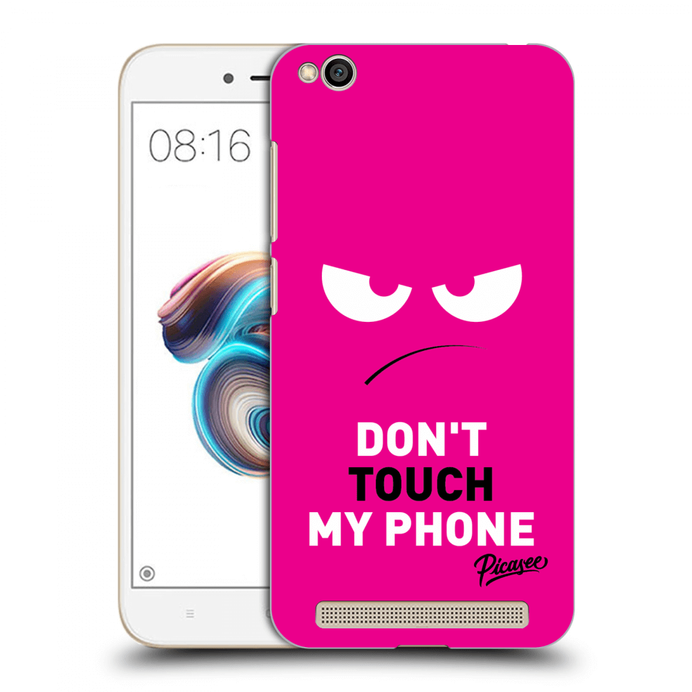 Picasee silikonski črni ovitek za Xiaomi Redmi 5A - Angry Eyes - Pink