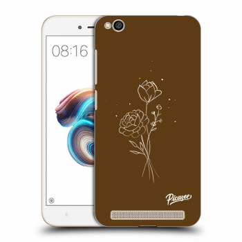 Ovitek za Xiaomi Redmi 5A - Brown flowers