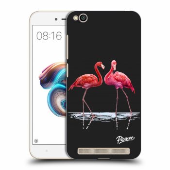 Picasee silikonski črni ovitek za Xiaomi Redmi 5A - Flamingos couple
