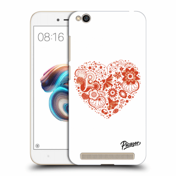 Picasee silikonski črni ovitek za Xiaomi Redmi 5A - Big heart