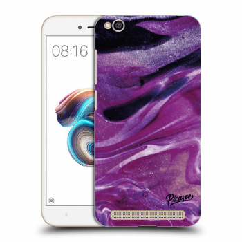 Picasee silikonski črni ovitek za Xiaomi Redmi 5A - Purple glitter