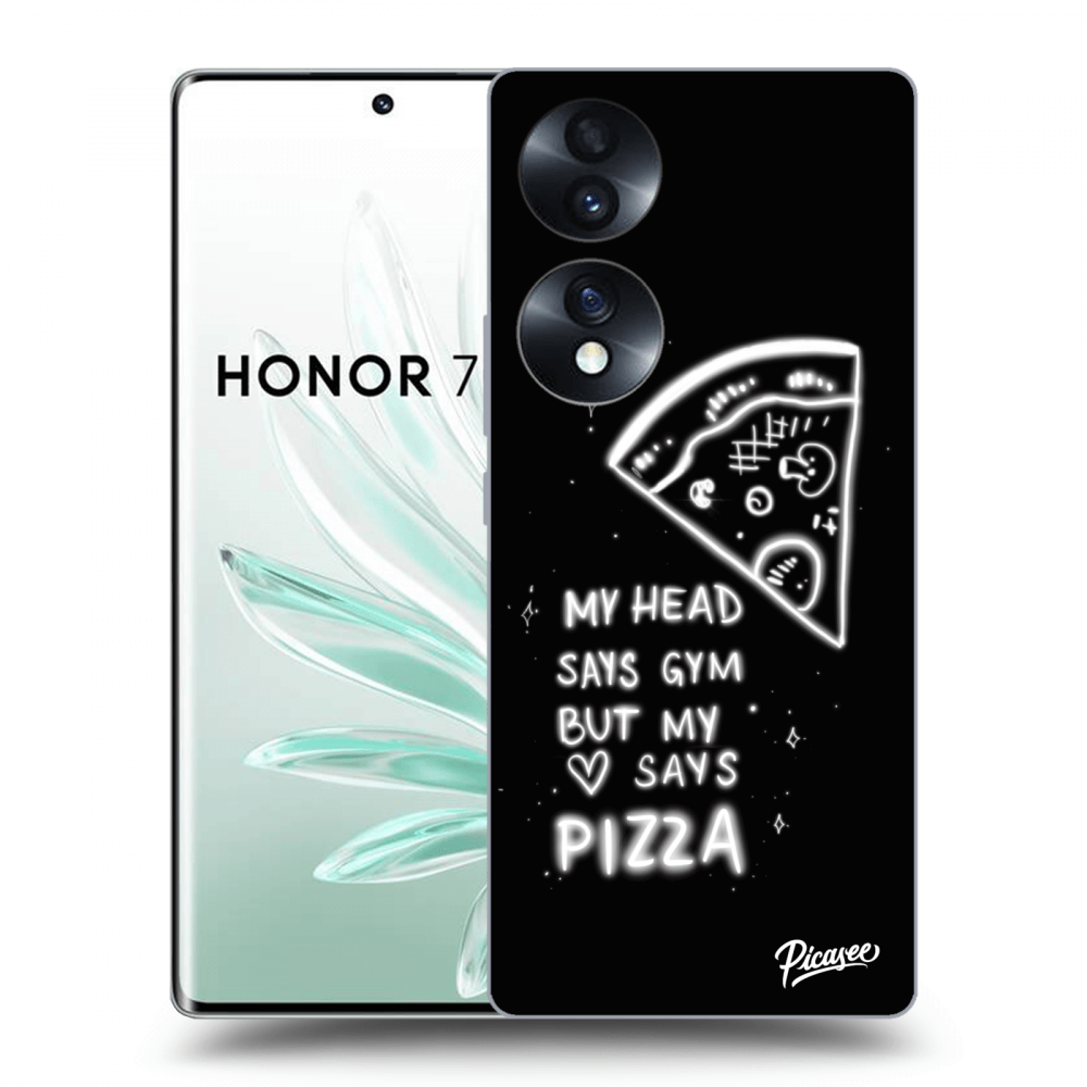 Picasee silikonski prozorni ovitek za Honor 70 - Pizza