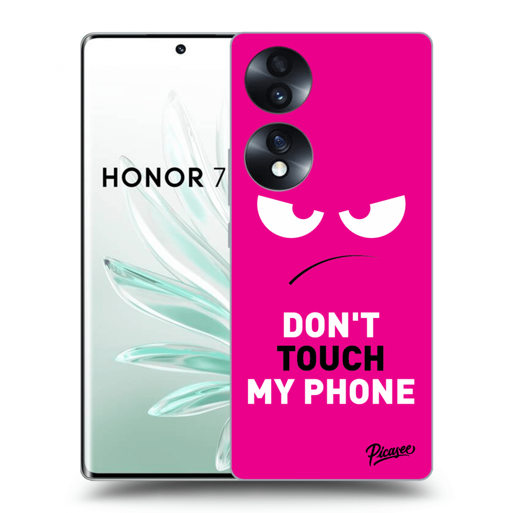Picasee silikonski črni ovitek za Honor 70 - Angry Eyes - Pink