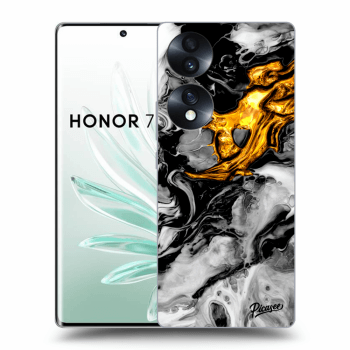 Picasee silikonski prozorni ovitek za Honor 70 - Black Gold 2