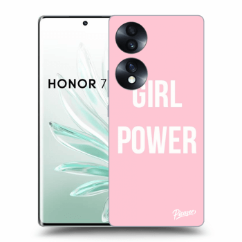 Picasee silikonski črni ovitek za Honor 70 - Girl power