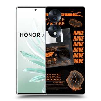 Picasee silikonski črni ovitek za Honor 70 - RAVE