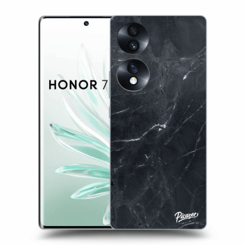 Picasee silikonski prozorni ovitek za Honor 70 - Black marble