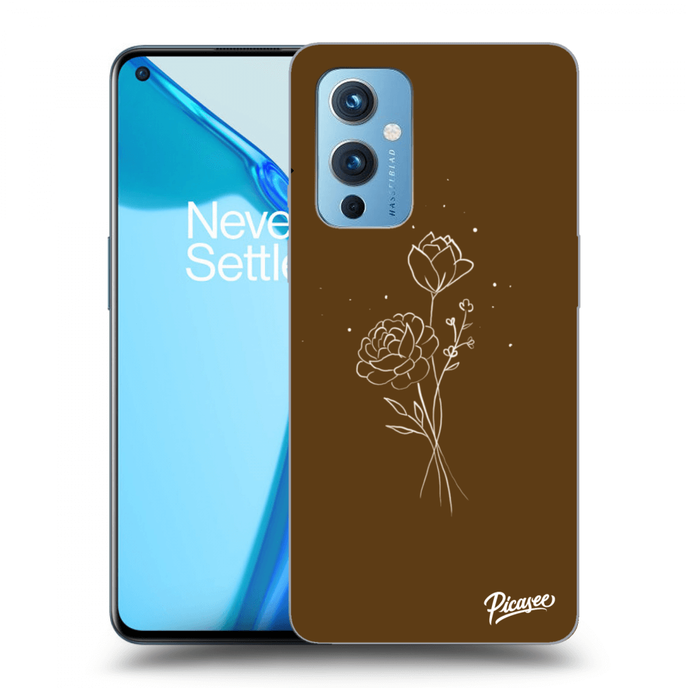 Picasee ULTIMATE CASE za OnePlus 9 - Brown flowers